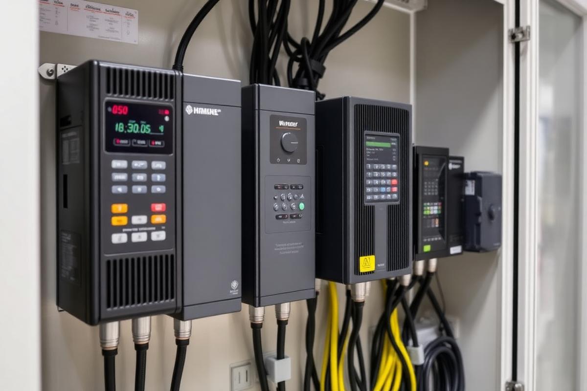 Variable frequency drives in cabinet